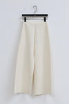 SWAYING/KNIT Seamless wool dark crease trousers SW22AW3B14 White
